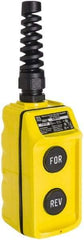 Schneider Electric - 2 Operator, Pushbutton Pendant Control Station - Forward-Reverse (Legend), Momentary Switch, 2NO Contact, NEMA 4 - USA Tool & Supply
