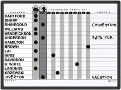 Ability One - 14" High x 11" Wide Acrylic/Enamel Magnetic Marker Board - Aluminum, 11" Deep - USA Tool & Supply