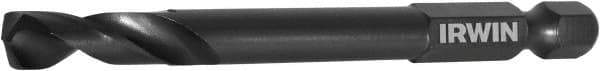 Irwin - 13/64" 135° High Speed Steel Jobber Drill - Oxide Finish, Right Hand Cut, Spiral Flute, 3-5/8" OAL - USA Tool & Supply