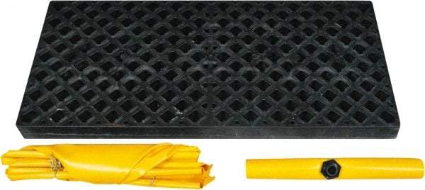 UltraTech - 66 Gal Sump, 3,000 Lb Capacity, 2 Drum, Polyethylene Spill Deck or Pallet - 54" Long x 25" Wide x 4" High, Low Profile, Inline Drum Configuration - USA Tool & Supply