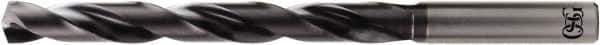 OSG - 14.7mm, 140° Point, Spiral Flute, Solid Carbide Taper Length Drill Bit - WD1 Finish, 152mm Flute Length, 204mm OAL, Series HP258 - USA Tool & Supply