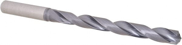 OSG - 3/8" 140° Spiral Flute Solid Carbide Taper Length Drill Bit - USA Tool & Supply