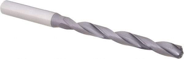 OSG - Letter F, 140° Point, Spiral Flute, Solid Carbide Taper Length Drill Bit - WD1 Finish, 66mm Flute Length, 106mm OAL, Series HP258 - USA Tool & Supply