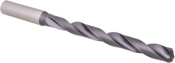 OSG - 13/32", 140° Point, Spiral Flute, Solid Carbide Taper Length Drill Bit - WD1 Finish, 106mm Flute Length, 155mm OAL, Series HP258 - USA Tool & Supply