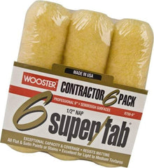 Wooster Brush - 1/2" Nap, 9" Wide Paint Roller - Semi-Rough Texture, Synthetic Knit - USA Tool & Supply