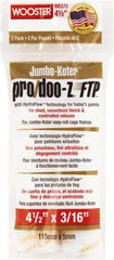 Wooster Brush - 3/16" Nap, 4-1/2" Wide Paint Mini Roller Covers - Smooth Texture, Woven - USA Tool & Supply