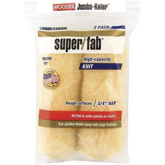 Wooster Brush - 3/4" Nap, 6-1/2" Wide Paint Mini Roller Covers - Rough Texture, Synthetic Knit - USA Tool & Supply