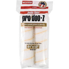 Wooster Brush - 1/2" Nap, 6-1/2" Wide Paint Mini Roller Covers - Semi-Rough Texture, Woven - USA Tool & Supply