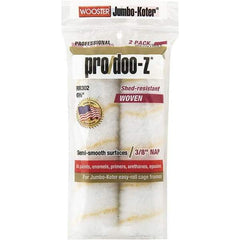 Wooster Brush - 3/8" Nap, 6-1/2" Wide Paint Mini Roller Covers - Medium Texture, Woven - USA Tool & Supply