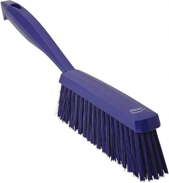 Vikan - 14" OAL, Polyester Staple Set Bench Brush - 2" Bristle Length, 6-3/8" Long Head, Purple - USA Tool & Supply