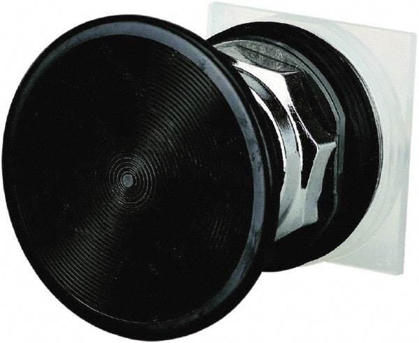 Schneider Electric - 1.18 Inch Mount Hole, Extended Straight, Pushbutton Switch Only - Round, Black Pushbutton, Momentary (MO), Weatherproof, Dust and Oil Resistant - USA Tool & Supply