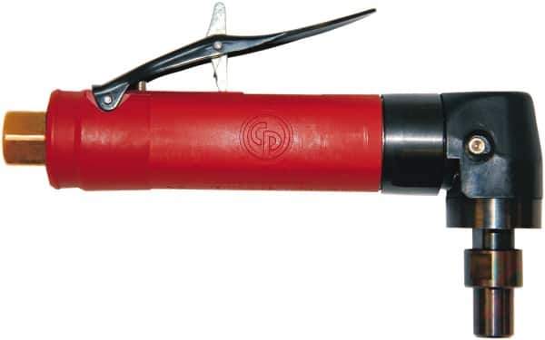 Chicago Pneumatic - 1/4" Collet, Angle Handle, Air Angle Die Grinder - 12,000 RPM, Rear Exhaust, 16.9 CFM, 0.5 hp, 90 psi, 6.35mm Inlet - USA Tool & Supply