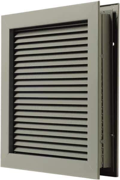 National Guard Products - 19" Wide x 19" High, Solid Steel Louver - 18" Opening Width, 18" Opening Height - USA Tool & Supply