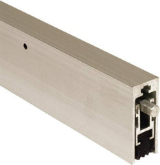 National Guard Products - 0.6667" Back Strip Brush Width, Aluminum Automatic Door Bottom Sweep - 1" Bristle Length, Neoprene, 2" OAL, 2" High, Anodized Alum Coated - USA Tool & Supply