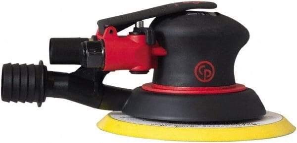 Chicago Pneumatic - 12,000 OPM, 8 CFM Air Consumption, Palm Air Orbital Sander - Round Pad, 1/4" Inlet - USA Tool & Supply