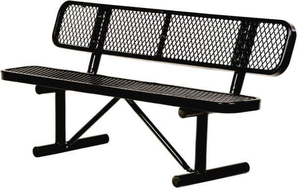 Vestil - 6' Long x 20" Wide, Steel Bench Seat - USA Tool & Supply