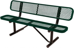 Vestil - 6' Long x 20" Wide, Steel Bench Seat - USA Tool & Supply