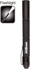 Bayco - LED Bulb, Industrial/Tactical Flashlight - Black Aluminum Body, AAA Batteries - USA Tool & Supply