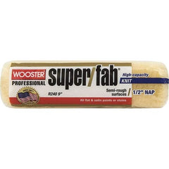 Wooster Brush - 1/2" Nap, 9" Wide Paint Roller - Semi-Rough Texture, Synthetic Knit - USA Tool & Supply