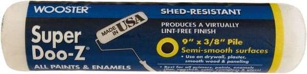 Wooster Brush - 3/8" Nap, 9" Wide Paint Roller - Medium Texture, Woven - USA Tool & Supply