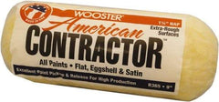 Wooster Brush - 1-1/4" Nap, 9" Wide Paint Roller - Extra-Rough Texture, Synthetic Knit - USA Tool & Supply