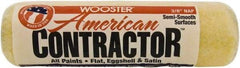 Wooster Brush - 3/8" Nap, 9" Wide Paint Roller - Medium Texture, Synthetic Knit - USA Tool & Supply