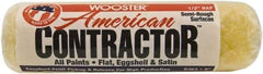 Wooster Brush - 1/2" Nap, 9" Wide Paint Roller - Semi-Rough Texture, Synthetic Knit - USA Tool & Supply