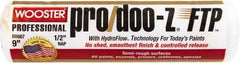 Wooster Brush - 1/2" Nap, 9" Wide Paint Roller - Semi-Rough Texture, Woven - USA Tool & Supply