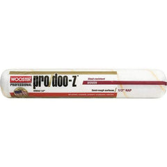 Wooster Brush - 1/2" Nap, 14" Wide Paint Roller - Semi-Rough Texture, Woven - USA Tool & Supply