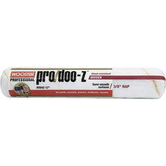 Wooster Brush - 3/8" Nap, 12" Wide Paint Roller - Medium Texture, Woven - USA Tool & Supply