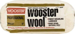 Wooster Brush - 1-1/2" Nap, 9" Wide Paint Roller - Extra-Rough Texture, Lambswool - USA Tool & Supply