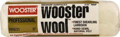 Wooster Brush - 3/8" Nap, 9" Wide Paint Roller - Medium Texture, Lambswool - USA Tool & Supply