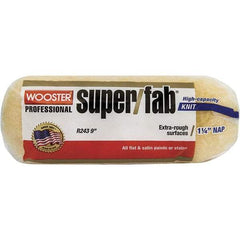 Wooster Brush - 1-1/4" Nap, 9" Wide Paint Roller - Extra-Rough Texture, Synthetic Knit - USA Tool & Supply