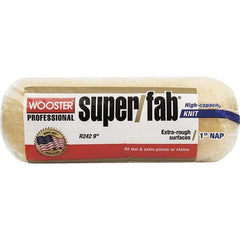 Wooster Brush - 1" Nap, 9" Wide Paint Roller - Rough Texture, Synthetic Knit - USA Tool & Supply