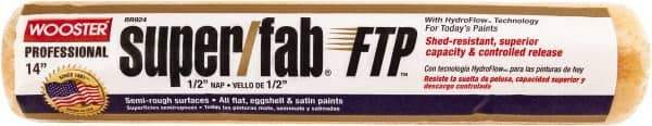 Wooster Brush - 1/2" Nap, 14" Wide Paint Roller - Semi-Rough Texture, Synthetic Knit - USA Tool & Supply
