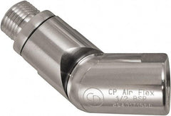 Chicago Pneumatic - 1/2 Male x Female NPT Pneumatic Hose Swivel Fitting - 1/2" ID, Aluminum, Industrial Interchange, 1-5/32" Body Diam - USA Tool & Supply