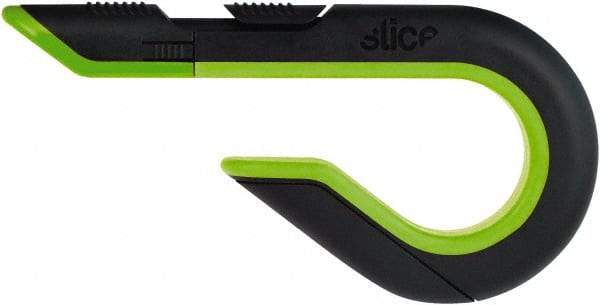 Slice - Retractable Utility Knife - Black & Green Non-Slip Comfort Handle, 1 Blade Included - USA Tool & Supply