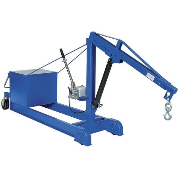 Vestil - 2,000 Lb Load Capacity, Steel Counter Balanced Floor Crane - 5' 17/64" Span - USA Tool & Supply