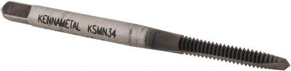 Kennametal - #4-40, 2 Flute, TiN/CrC/C Finish, Vanadium High Speed Steel Spiral Point Tap - Plug Chamfer, Right Hand Thread, 1-7/8" OAL, 13mm Thread Length, 3.58mm Shank Diam, 2B/3B Class of Fit, Series GOtap - Exact Industrial Supply
