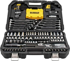 DeWALT - 142 Piece 1/4 & 3/8" Drive Mechanic's Tool Set - Comes in Blow Molded Case - USA Tool & Supply