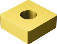 Sandvik Coromant - SNGA432 Grade 6050 Ceramic Turning Insert - TiN Finish, 90° Square, 1/2" Inscr Circle, 3/16" Thick, 1/32" Corner Radius - USA Tool & Supply
