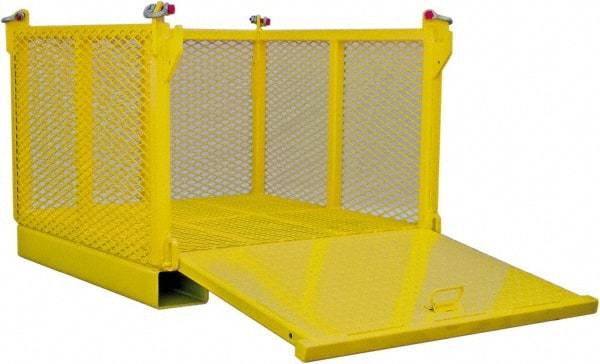 Machining & Welding - 36" Long x 36" Wide x 28" High Steel Basket-Style Bulk Container - 2,500 Lb. Load Capacity - USA Tool & Supply