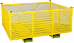 Machining & Welding - 60" Long x 48" Wide x 24" High Steel Basket-Style Bulk Container - 2,500 Lb. Load Capacity - USA Tool & Supply