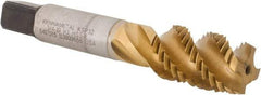Kennametal - 3/4-10 4 Flute Modified Bottoming Spiral Flute Tap - Vanadium High Speed Steel, TiCN/TiN Finish, 4-1/4" OAL, Right Hand Flute, Right Hand Thread, H3, Series GOtap\xAE - USA Tool & Supply