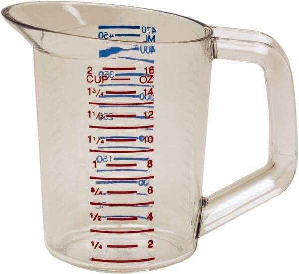 Rubbermaid - 0.5 Quart Polycarbonate Measuring Cup - 25 ml Graduation - USA Tool & Supply