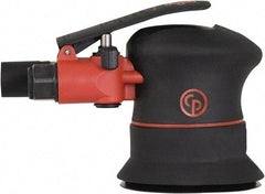 Chicago Pneumatic - 12,000 OPM, 16 CFM Air Consumption, 90 psi Air Pressure, Palm Air Orbital Sander - Round Pad, Adhesive/PSA Backing, 1/4" Inlet - USA Tool & Supply