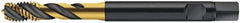 Walter-Prototyp - 1/4-28 UNF 3 Flute 2B Modified Bottoming Spiral Flute Tap - Cobalt, TiN Finish, 80.01mm OAL, Right Hand Flute, Right Hand Thread, Series AS2351005 - USA Tool & Supply