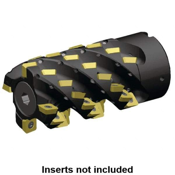 Kennametal - 40 Inserts, 63mm Cut Diam, 27mm Arbor Diam, 94mm Max Depth of Cut, Indexable Square-Shoulder Face Mill - 0° Lead Angle, 124mm High, SD.. 1204.. Insert Compatibility, Through Coolant, Series 5230VS12 - USA Tool & Supply