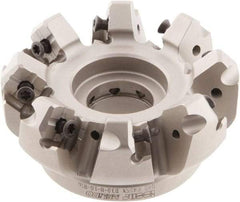 Iscar - 3" Cut Diam, 1" Arbor Hole, 0.276" Max Depth of Cut, 45° Indexable Chamfer & Angle Face Mill - 8 Inserts, S845 SX.U 16.. Insert, Right Hand Cut, 8 Flutes, Through Coolant, Series Helido - USA Tool & Supply