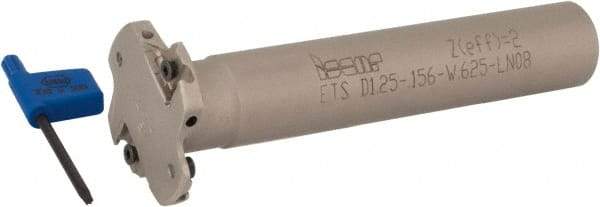 Iscar - Shank Connection, 5/32" Cutting Width, 5/16" Depth of Cut, 1-1/4" Cutter Diam, 2 Tooth Indexable Slotting Cutter - 5/8" Shank Diam, ETS-LN08 Toolholder, LNET Insert, Right Hand Cutting Direction - USA Tool & Supply